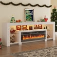 thumbnail image 6 of Blotout Fireplace TV Stand for 95/100''TV with 50'' Fireplace, 94.5'' Modern LED Entertainment Center with Overheat Protection, Adjustable Shelves, 2 Tier Fireplace Console for Living Room, Bedroom, 6 of 8