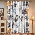 thumbnail image 2 of Subrtex Printed Colorful Curtains Room Darkening Thermal Insulated Valance Grommet Top Window Drapes 2 Panel Set (Gray, 52" x 84"), 2 of 5