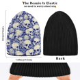 thumbnail image 5 of joogoo Blue Skulls Bones Beanie Hats Cuffed Winter Warm Knit Thick Beanies, 5 of 7