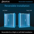 thumbnail image 2 of DreamLine Unidoor 56-57 in. W x 72 in. H Frameless Hinged Shower Door with Support Arm in Chrome, 2 of 11