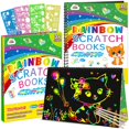 thumbnail image 1 of Set de manualidades con papel rascado ZMLM Rainbow para niños, paquete de 2, 1 of 8