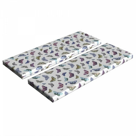 

Butterfly Bench Cushion Set of 2 Pattern of Colorful Butterflies Delicate and Wild Insect Image Standard Size Foam Pad and Decorative Cover Multicolor by Ambesonne