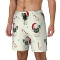 thumbnail image 2 of Daiia Christmas Pug Dog Mens Swim Trunks Swim Shorts Quick Dry Swim Shorts with Mesh Lining Pockets-X-Large, 2 of 9