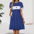 thumbnail image 2 of Honduras Flag Women's Dress Short Sleeve Summer Sundress Summer Women Clothes, 2 of 7