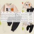 thumbnail image 3 of NOLDARES Toddler Baby Boy Fall Clothes Embroidery outfit Long Sleeve Top Jogger Pant Set(T246-Khaki), 3 of 4