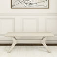 thumbnail image 2 of Plank+Beam Solid Wood Verso Dining Bench, 48" Entryway Bench, Minimalist Room Bench, White Sand, 2 of 10