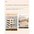 thumbnail image 5 of 4 Tiers Egg Holder for Fridge - Auto Rolling Fridge Egg Organizer, Space-Saving Egg Dispenser Holder, 30 Eggs Fridge Egg Rack Large Capacity Egg Dispenser for Refrigerator (Beige), uinen-25, 5 of 5