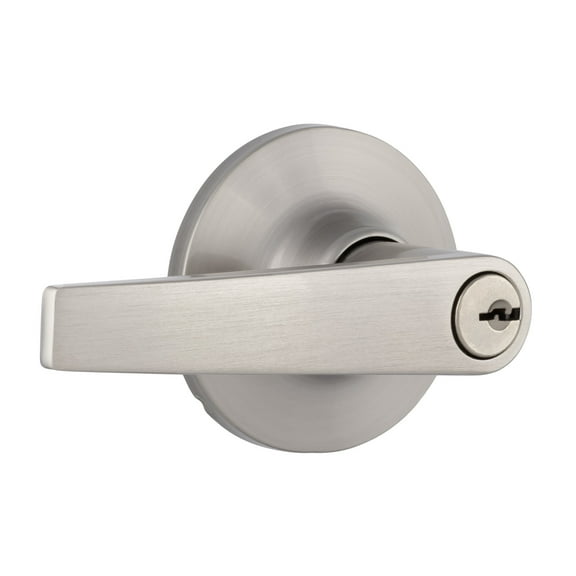 Miseno Mlk1021 Momac Straight Single Cylinder Keyed Entry Door Lever Set - Nickel