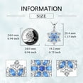 thumbnail image 3 of Snowflake Necklace 925 Sterling Silver Snowflake Pendant Necklace Snowflake Winter Jewelry Gifts for Women, 3 of 5