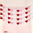 thumbnail image 2 of Aosijia 3 Pcs Heart Garland Banner for Valentines Day Decorations Red Pink Heart Felt Banners Garland for Fireplace, Anniversary, Wedding, Engagement Party Home Decor, 2 of 6