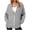 Gray, variant on Women's Casual Jacket Biker Moto Loose Fit Comfort Coat Lightweight Fall Bomber Outerwear Tops Brown,S