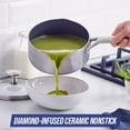 thumbnail image 4 of Blue Diamond Cookware Triple Steel Ceramic Nonstick 1.6Qt Saucepan with Lid, 4 of 8