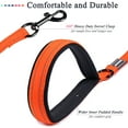 thumbnail image 2 of VIVAGLORY Dog Leash with Double Handle, Reflective Nylon Lead, Medium & Large, Orange, 4 ft, 2 of 7
