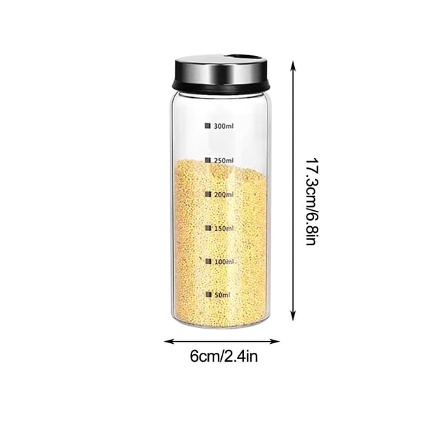 Ohufall Clear Glass Pepper Spice Shaker With Adjustable Holes Kitchen Gadgets For Home Kitchen Decor