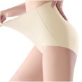 thumbnail image 4 of Kmdttou Cotton Underwear for Women's Ladies Comfortable Ice Shreds Cool Large Size Abdominal Contraction Panties Hight Waiste Underpants (Available in Plus Size), 4 of 7