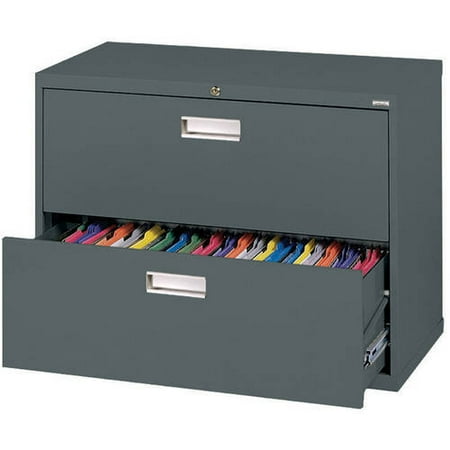 Sandusky Lee 600 Series 36" 2-Drawer Lateral File, Charcoal