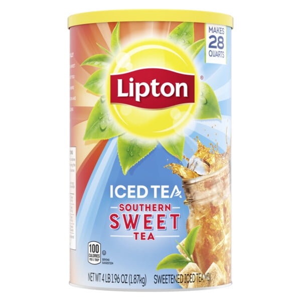 Lipton Iced Tea Mix Southern Sweet Black Tea, Caffeinated, 28 Quarts