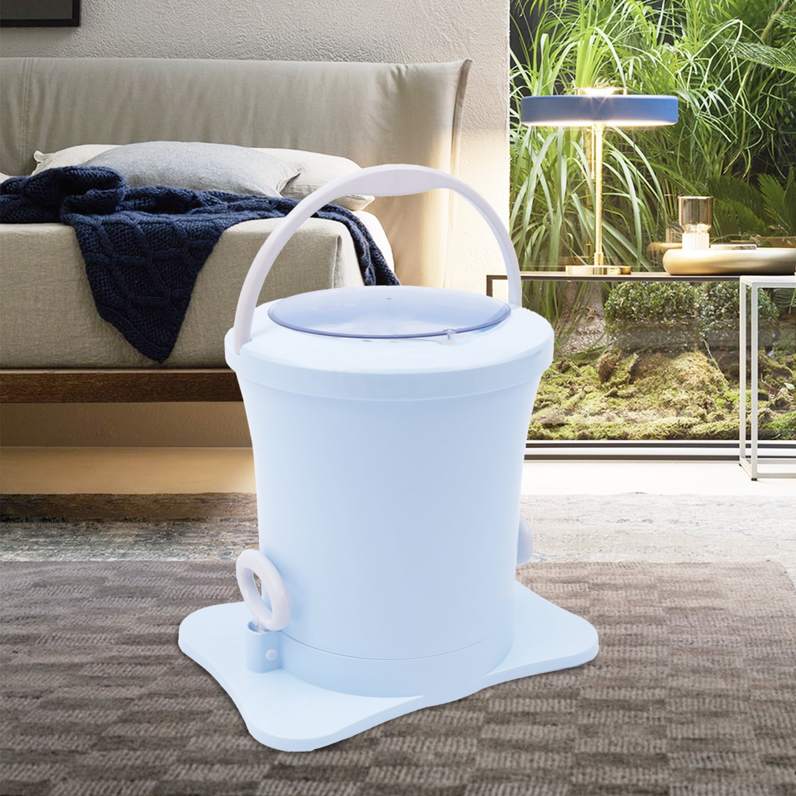 Portable Clothes Laundry Dryer Manual Pull Rope Dehydration Barrel for Dormitory For Clothing Dehydration In Camping, Small Apartments