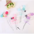 thumbnail image 4 of Pompon Ball Cake Topper Decoraciones para fiesta de cumpleaños para adultos, niños, niños y niñas Rosado Macarena Bola Bouquet Cake topper, 4 of 8