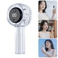 thumbnail image 2 of Handheld Small Fan Cooling Fan 1200mAh Outdoor Digital Display Fan Adjustable Setting for Travel and Outdoor Activity, 2 of 9