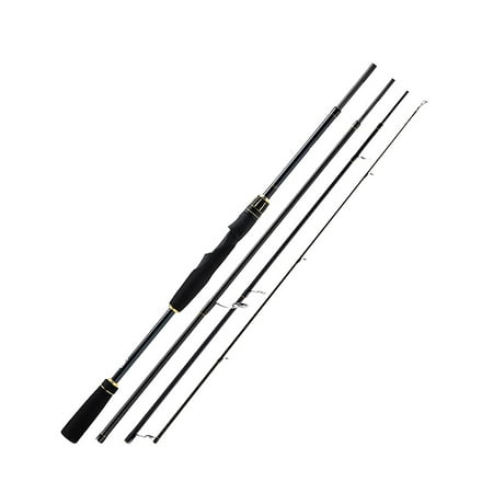 Portable Casting & Spinning Fishing Rod Carbon Fiber Four Piece Fishing Pole for Freshwater Saltwater Fishing (Best Saltwater Spinning Rods For The Money)