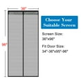 thumbnail image 2 of 36 in. x 96 in. Black Velcro Fiberglass Magnetic Screen Doors with Super Strong Encryption Magnets, 2 of 6