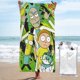 thumbnail image 1 of Toalla de playa Rick y Morty, suave, de secado rápido, resistente a la arena, para piscina, yoga, gimnasio, camping, toallas de baño ligeras, regalo para niños, niñas, niños y adultos, 27,5 x 55, 1 of 8