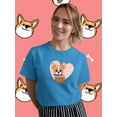 thumbnail image 2 of Cute Corgi In A Basket T-Shirt Women -Image by Shutterstock, Female Large, 2 of 4