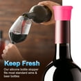 thumbnail image 4 of Uxcell Silicone Wine Stoppers, Reusable Bottle Cover Wine Corks Bottle Caps Wine Saver Seal Keep Fresh for Beer Beverage Drink Rose, 4 of 7