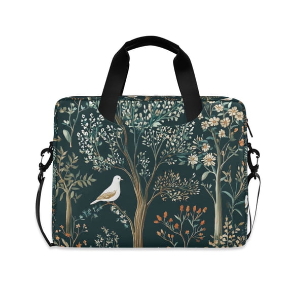 FORMRS 16" Laptop Sleeve Bag Carrying Case with Handle Travel Shoulder Briefcase, Floral Forest Scene