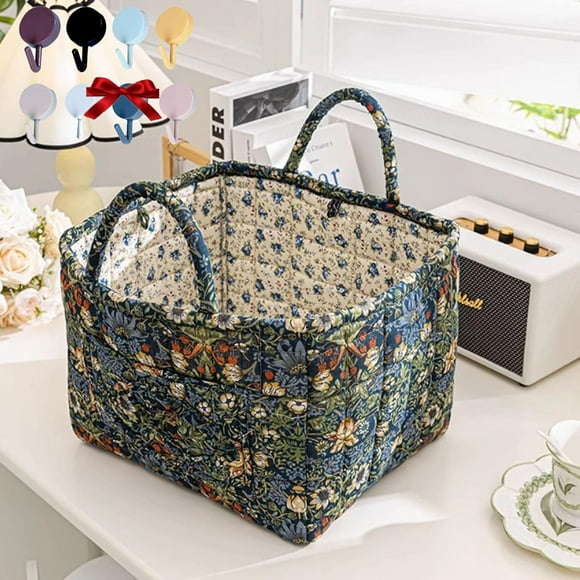 Beforeihand Boho Fabric Storage Basket, Parkeenn Basket, Boho Floral Laundry Basket, Portable Folding Decorative Storage Baskets, Collapsible Laundry Baskets Floral