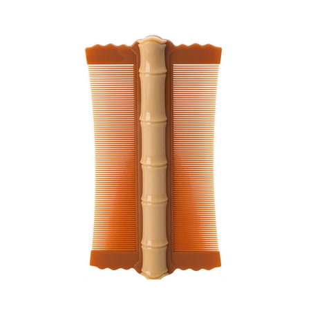 FACEGA Hair Brush Fashionable Lightweight Fine Tooth Comb Hygienic Travel-Friendly Bamboo-shaped Lice Comb,Apricot