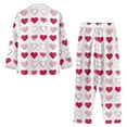 thumbnail image 4 of Suhoaziia Women Pajamas Pants Novelty PJ's Set Fashion Outfits Size XL Jogger Leisure Time Sleep Set Indoor Button-Down Pajama Autumn Comfortable Heart Pattern Daily Wear, 4 of 6
