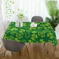 thumbnail image 6 of GZHJMY St. Patrick's Day Clover Tablecloth, Rectangle Waterproof Washable Polyester Table Cover for Picnic Dinner Holiday Party Decor, 60 x 120 Inch, 6 of 7
