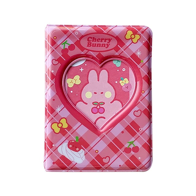 Ins ID Holder Star Chasing Photo Card Storage Book Size 7.8*11*2.2cm Milk Pattern Mini 3 Inch Polaroid Pvc Heart Hollow