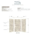 thumbnail image 5 of Transolid Swk363672 Saramar 36" W X 36" D X 72" H Three Panel Shower Wall Kit - Sand Creme, 5 of 7