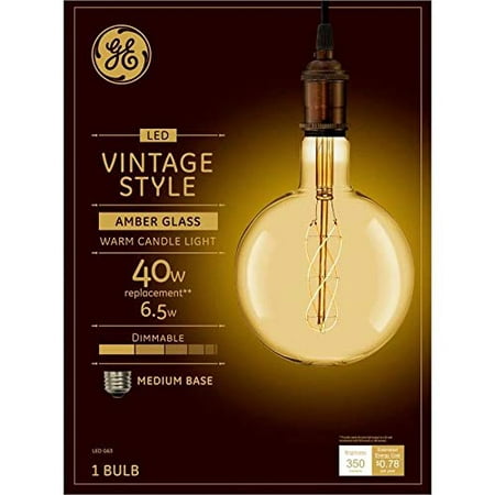General Electric Light Bulb Amber