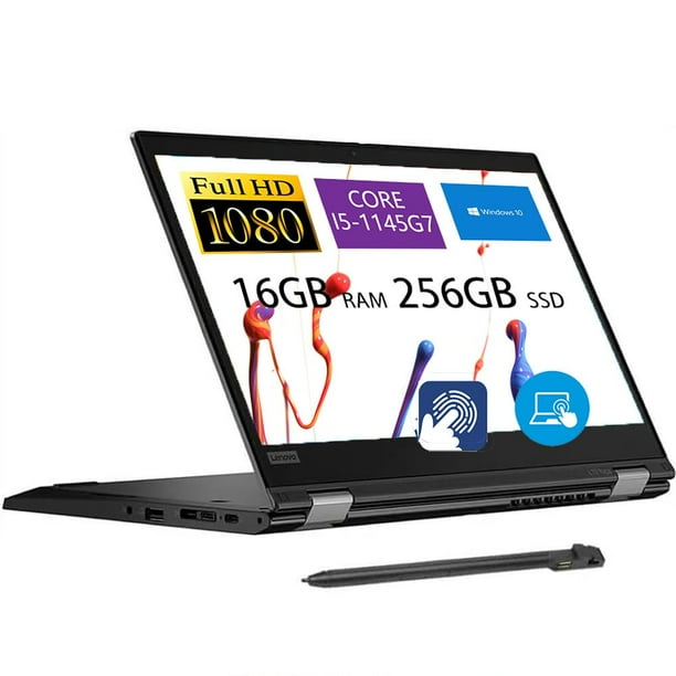 Lenovo ThinkPad L13 Yoga 13.3 pulgadas visualización táctil FHD 2 en 1 Business Laptop, Intel Core i5-1145G7 hasta 4.2GHz, 16GB DDR4 RAM, 256GB SSD, teclado retroiluminado, Win11 Pro (reacondicionado)