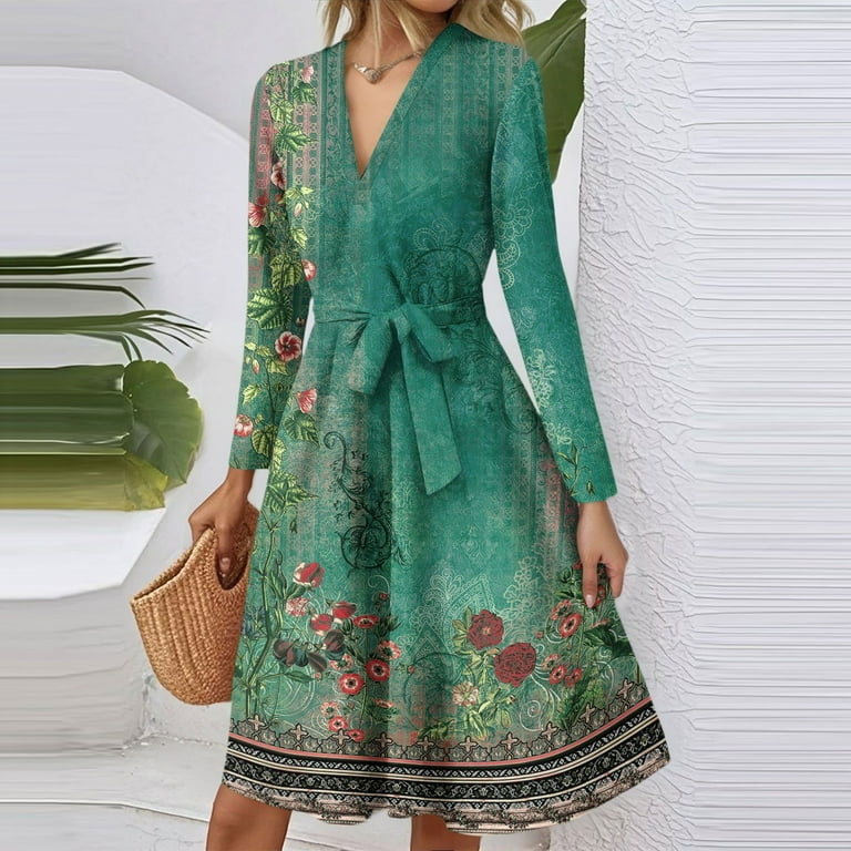 green emerald velvet dress Business Office Dress Green XL / Green / Stretchy main image 1