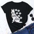 thumbnail image 2 of Camiseta de manga corta con estampado de animales y cuello redondo suelto a la moda de verano para mujer Pompotops  hfajkhk135141, 2 of 7