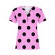 thumbnail image 5 of Tops Cortos para las Mujeres Impresas Blusas Botón Camiseta Manga Corta Cuello en V, Top de Moda para Primavera Verano, 5 of 5