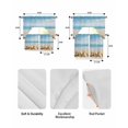thumbnail image 5 of Beach Coastal Swag Kitchen Curtains Sets for Windows 24 Inch Length, Summer Seaside Shell Starfish Nautical Short Window Curtain Panels Swags Valances and Tiers 3 Piece Set for Cafe/Dining Room, 5 of 5