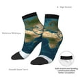 thumbnail image 6 of Naloa World Map Ankle Socks for Women Non Slip Socks No Show Socks Classic Low Cut Casual Socks Casual Socks, 6 of 7