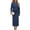 004 Navy, variant on Women's Two Piece Matching Sweater Sets Knit Long Sleeve Pullover Tops Bodycon Mid Long Skirts Fall Outfits
