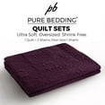 thumbnail image 2 of Quilt Set King/Cal King/California King Size Purple - Oversized Bedspread - Soft Microfiber Lightweight Coverlet for All Season - 3 Piece Includes 1 Quilt and 2 Shams, Geometric Pattern, 2 of 5