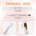 thumbnail image 2 of 2Pcs Double Ended Art Brushes Hard Gel Brush Builder Gel Brush Oval Gel Brushes Liner Brush Rhinestone Handle French Tip Gel Liner Brush Drawing Brushes for Design E22, 2 of 3