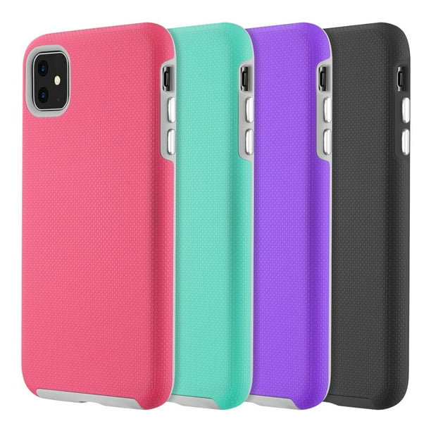 Iphone 11 Ezpress Anti Slip Textured Hybrid Case Walmart Com Walmart Com