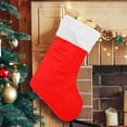 thumbnail image 5 of Coolnut 17.7 Inch Christmas Stockings, Plain Bright Red Solid Color Presonalized Large Stocking Sock for Family Holiday Xmas Party Decorations 1PC, 5 of 7