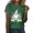 Green, variant on QUNYINEY Short Sleeve Shirts for Women Easter Crew Neck Casual Pullover Tops Loose Women Tops