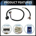 thumbnail image 3 of Unique Bargains Vehicle Trailer Wiring Harness with Relay Harness Included for Nissan Frontier 2005-2022 Black 1 Set, 3 of 7